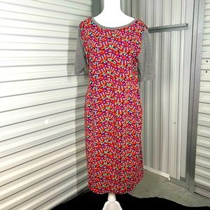 Lularoe Large colorful, comfortable dress